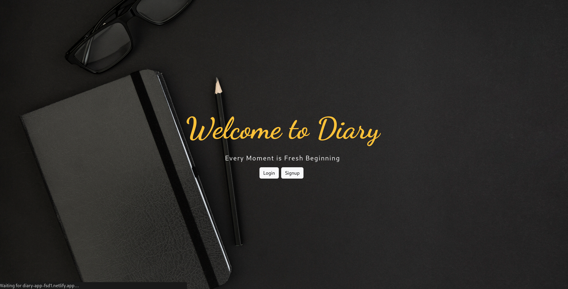 Image of Diary application